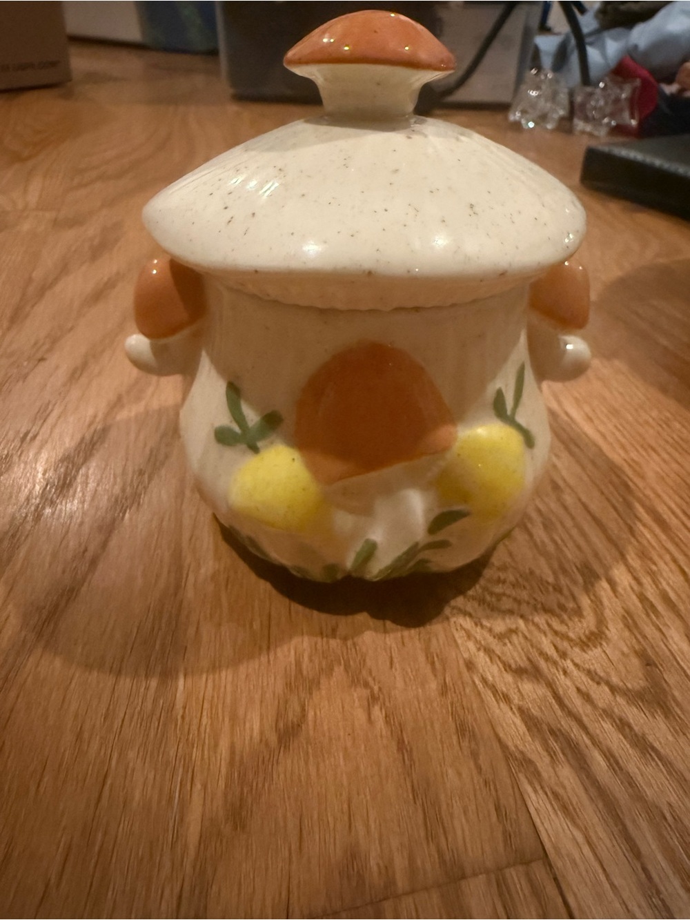 Vintage Arnel’s mushroom lidded ceramic jar